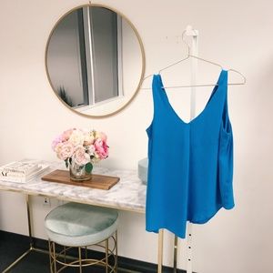 Zara Tops - Zara Blue Asymmetrical Tank Blouse Zara Tops - Zara Blue Asymmetrical Tank Blouse